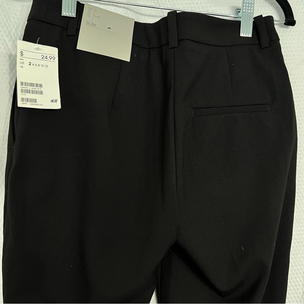 H&M Black Slim Slacks women’s size 2